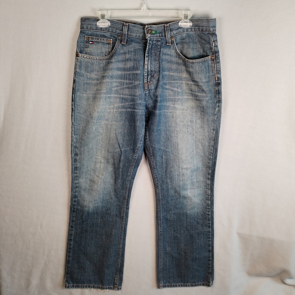 Tommy Hilfiger Bootcut Jeans Size 31 Mens 31x30 Blue Denim Faded Classic Fit